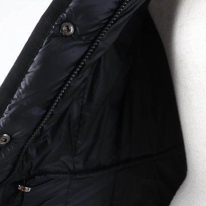 Moncler Down Coat Nylon Black Hermine Zero