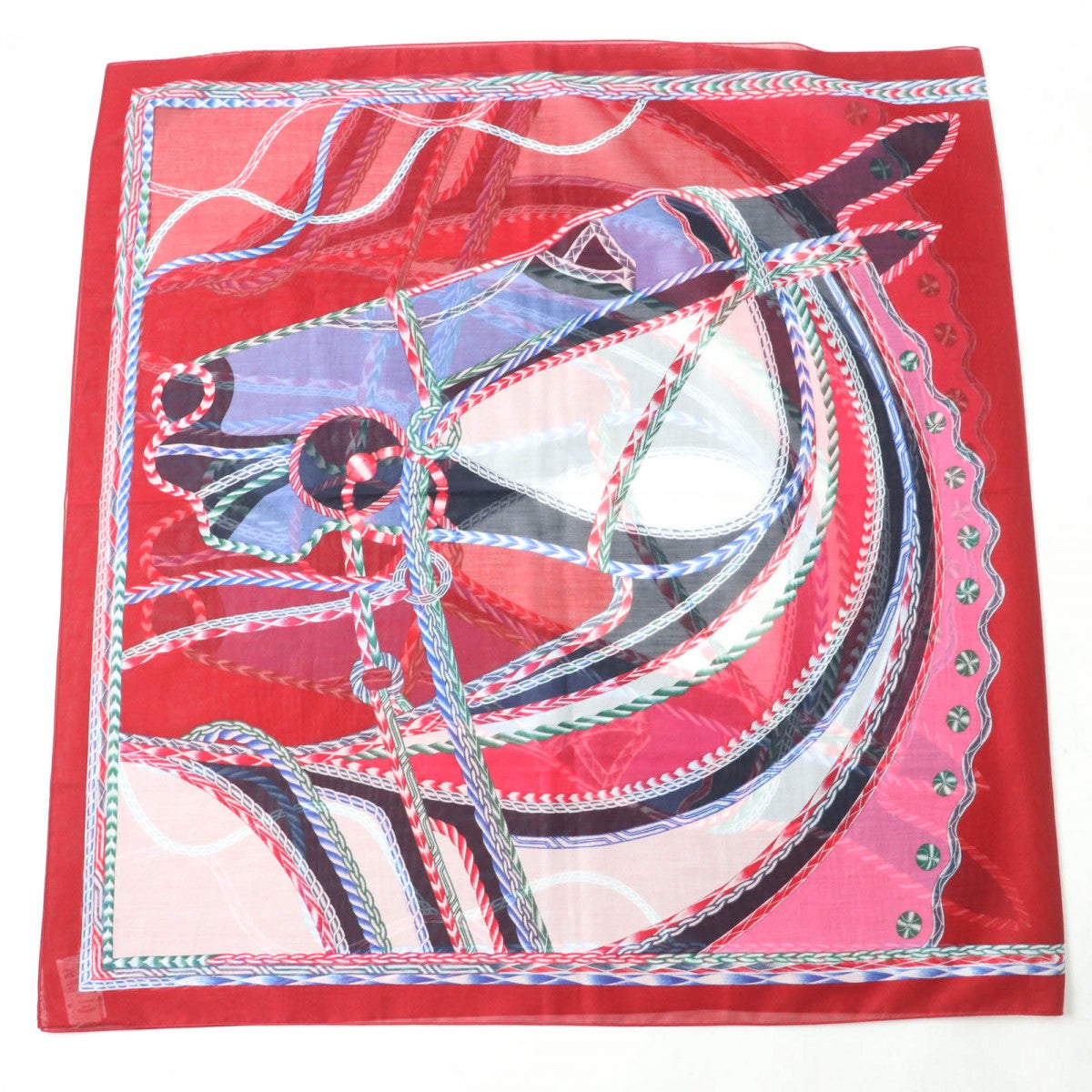 Hermes Scarf Cotton Red Type Robe Du Soir