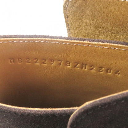 Hermes Boots Suede Leather Dark Brown Fortune 41