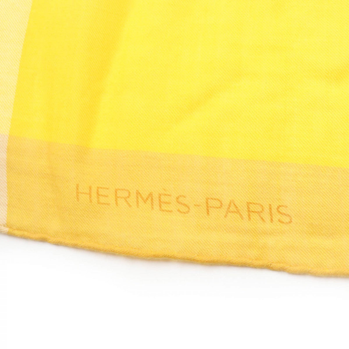 Hermes Scarf Cashmere Yellow Type