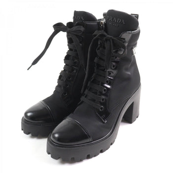 Prada Short Boots Nylon Black Triangle Logo 39