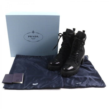 Prada Short Boots Nylon Black Triangle Logo 39
