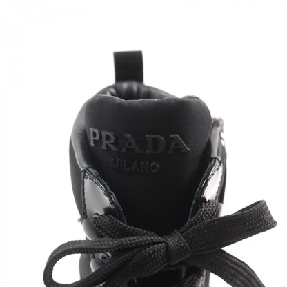 Prada Short Boots Nylon X Leather Black Triangle Logo Women 39