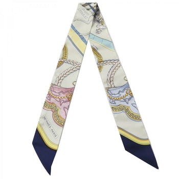 Hermes Scarf Silk Multicolor Twilly Grandapparat - Horse In Full Dress