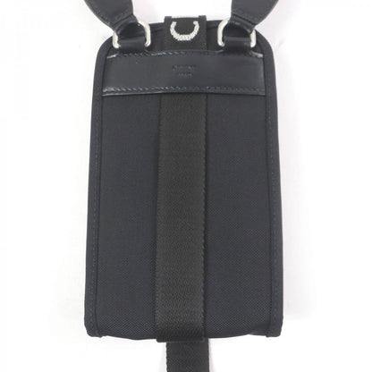 Celine Pouch 10J21 Nylon Canvas Black Trekking Mobile Phone Pouch Mens(Unisex)