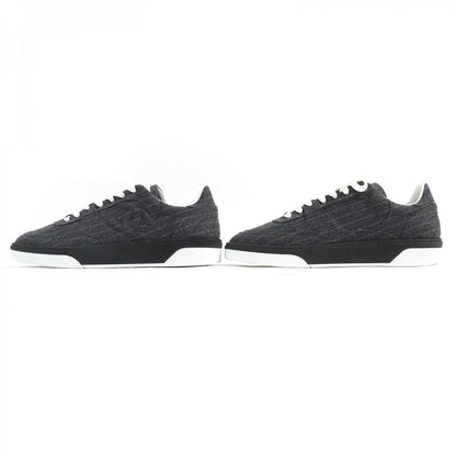 Chanel Low Cut Sneakers G46012 Wool, Mixed Fiber Charcoal Gray Mens 43