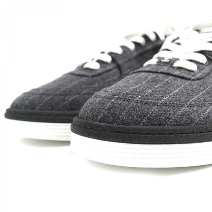 Chanel Low Cut Sneakers G46012 Wool, Mixed Fiber Charcoal Gray Mens 43