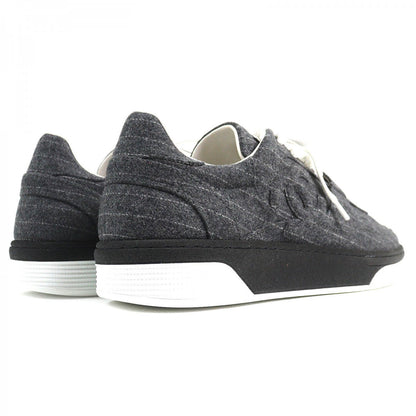 Chanel Low Cut Sneakers G46012 Wool, Mixed Fiber Charcoal Gray Mens 43
