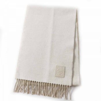 Loewe Scarf Wool White Beige
