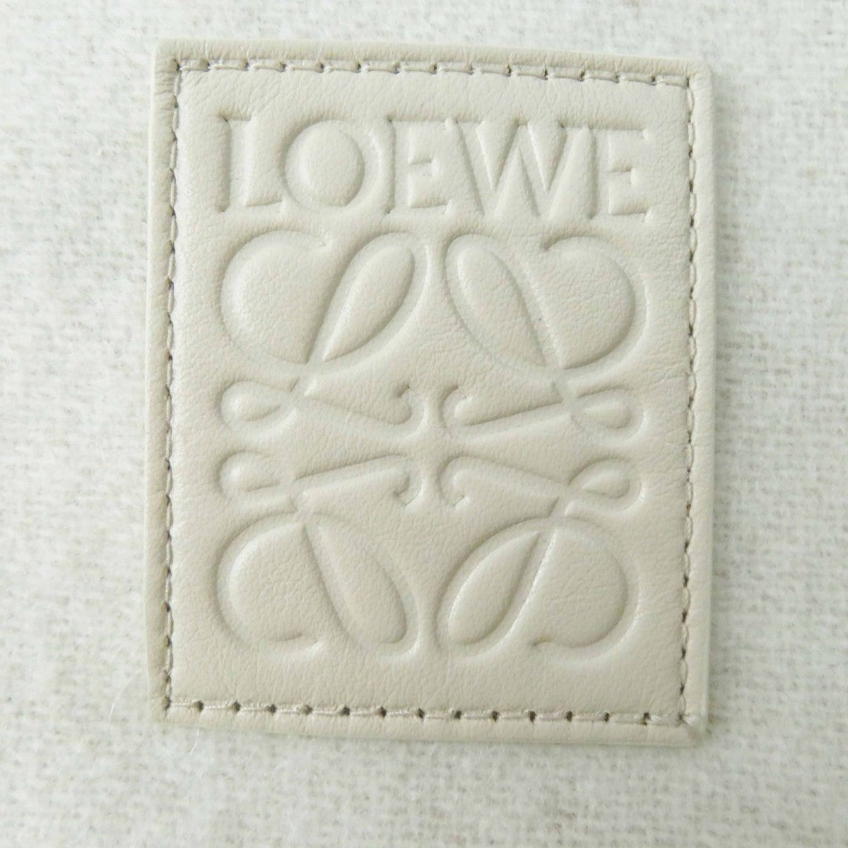 Loewe Scarf Wool White Beige