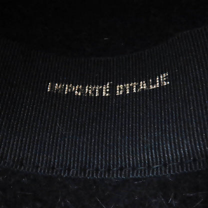 Hermes Hat Wool Black Beige 56