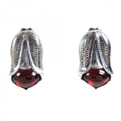 Georg Jensen Earring 2007 Sv925 Silver Red Type