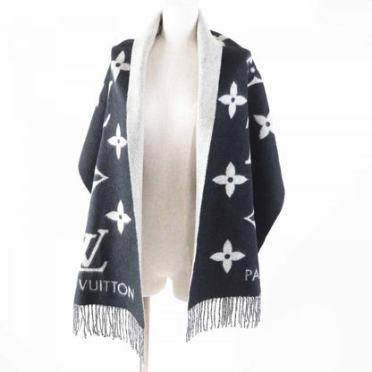 Louis Vuitton Scarf M71040 Cashmere Black Grey Reykjavik