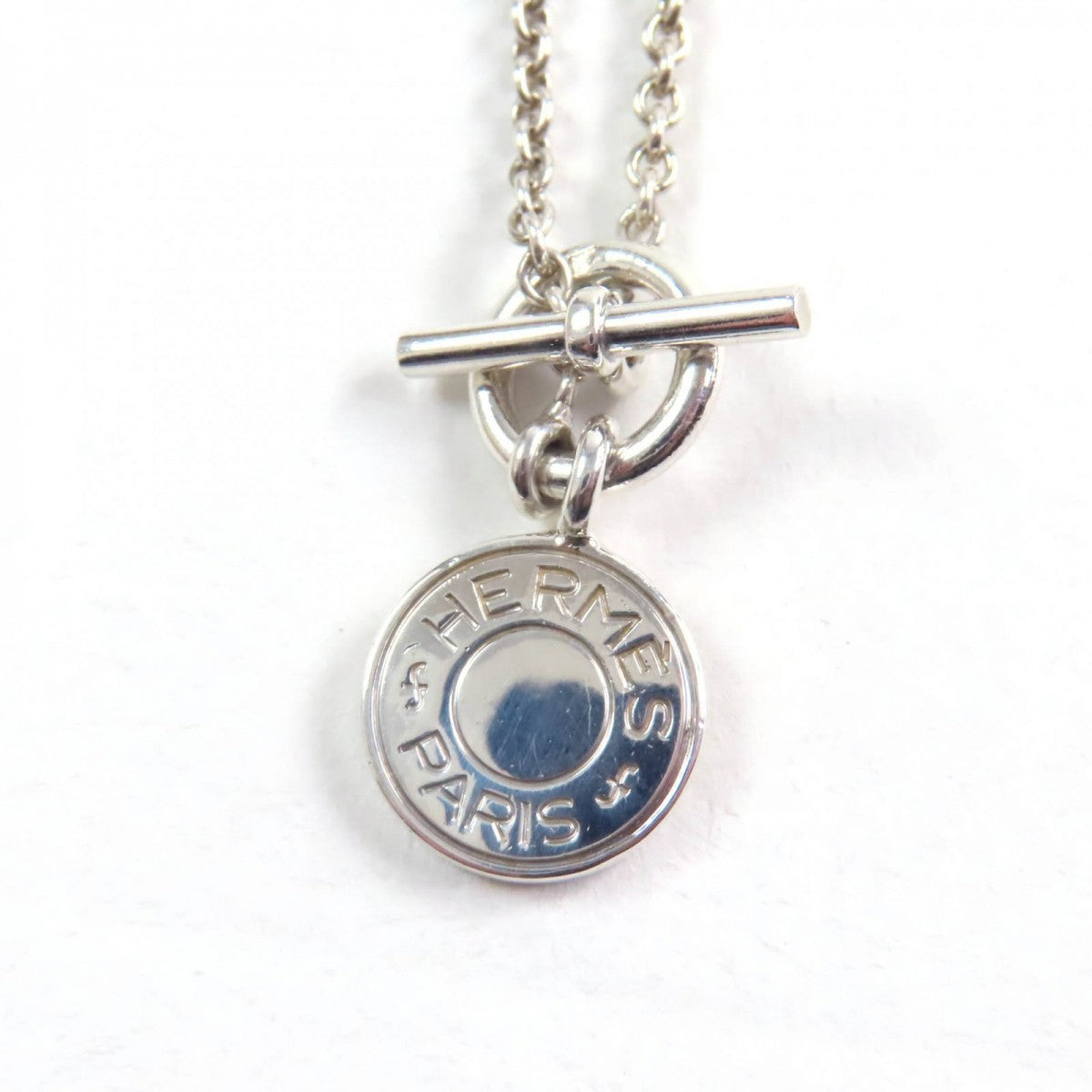 Hermes Necklace Ag925 Silver Amulet H Confetti