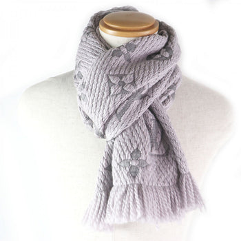 Louis Vuitton Scarf M74742 Wool Light Purple Esharp Logomania