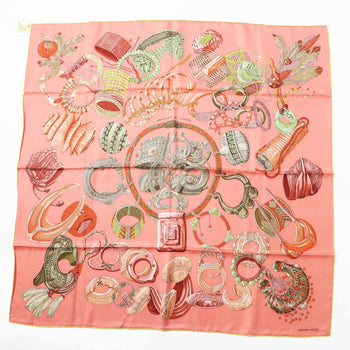 Hermes Scarf Silk Salmon Pink Carre90 Bracelets De Lumiere Bracelets Of Light