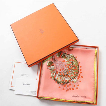 Hermes Scarf Silk Salmon Pink Carre90 Bracelets De Lumiere Bracelets Of Light