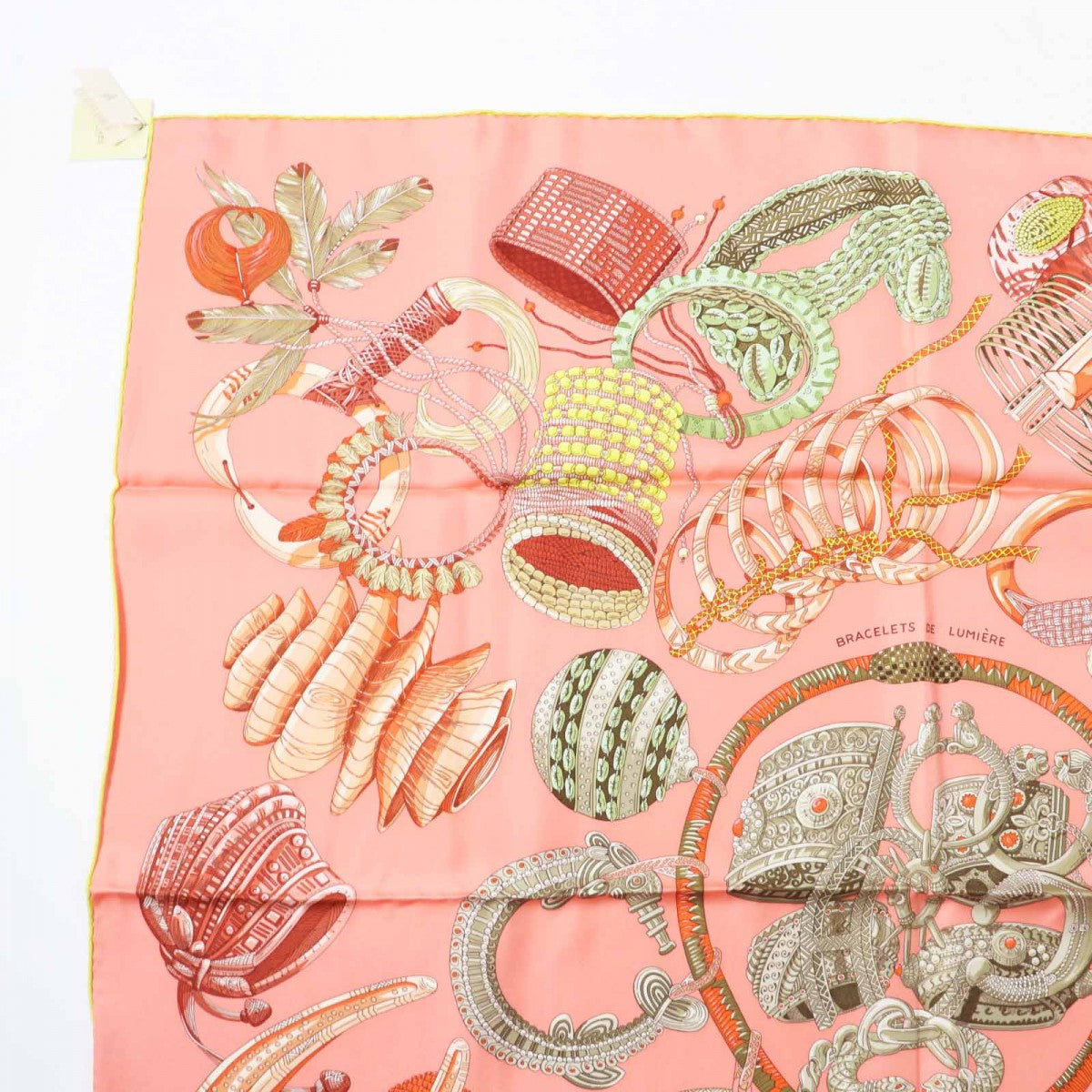 Hermes Scarf Silk Salmon Pink Carre90 Bracelets De Lumiere Bracelets Of Light