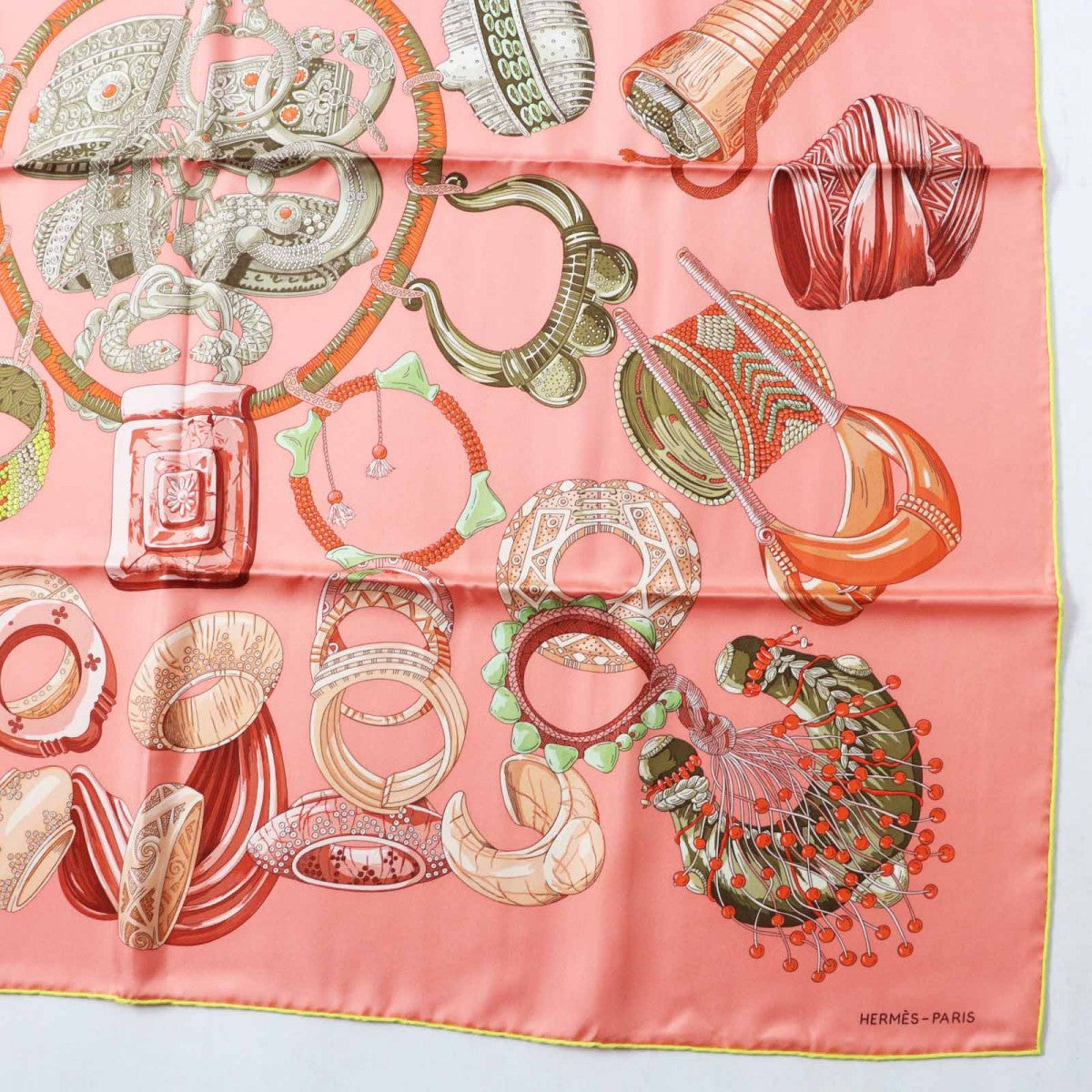 Hermes Scarf Silk Salmon Pink Carre90 Bracelets De Lumiere Bracelets Of Light