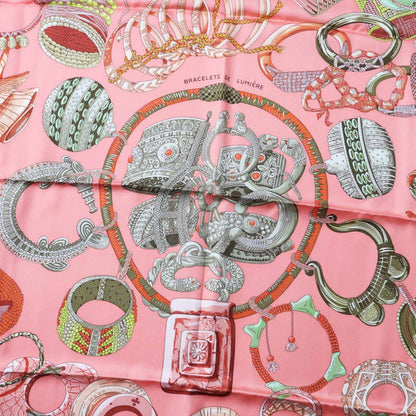 Hermes Scarf Silk Salmon Pink Carre90 Bracelets De Lumiere Bracelets Of Light