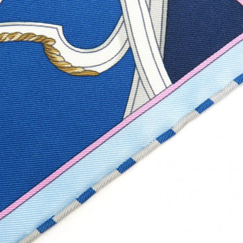 Hermes Scarf Silk Blue Navy Type Springs