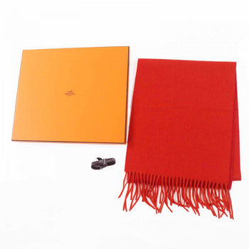 Hermes Scarf Cashmere Orange Red