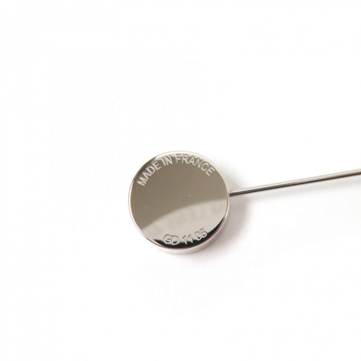 Hermes Brooch Gd1108 Palladium Brown Hatpin