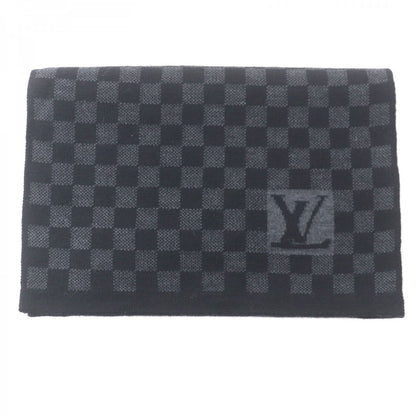 Louis Vuitton Scarf 402330 Wool Black Grey Echarpe Petit Damier