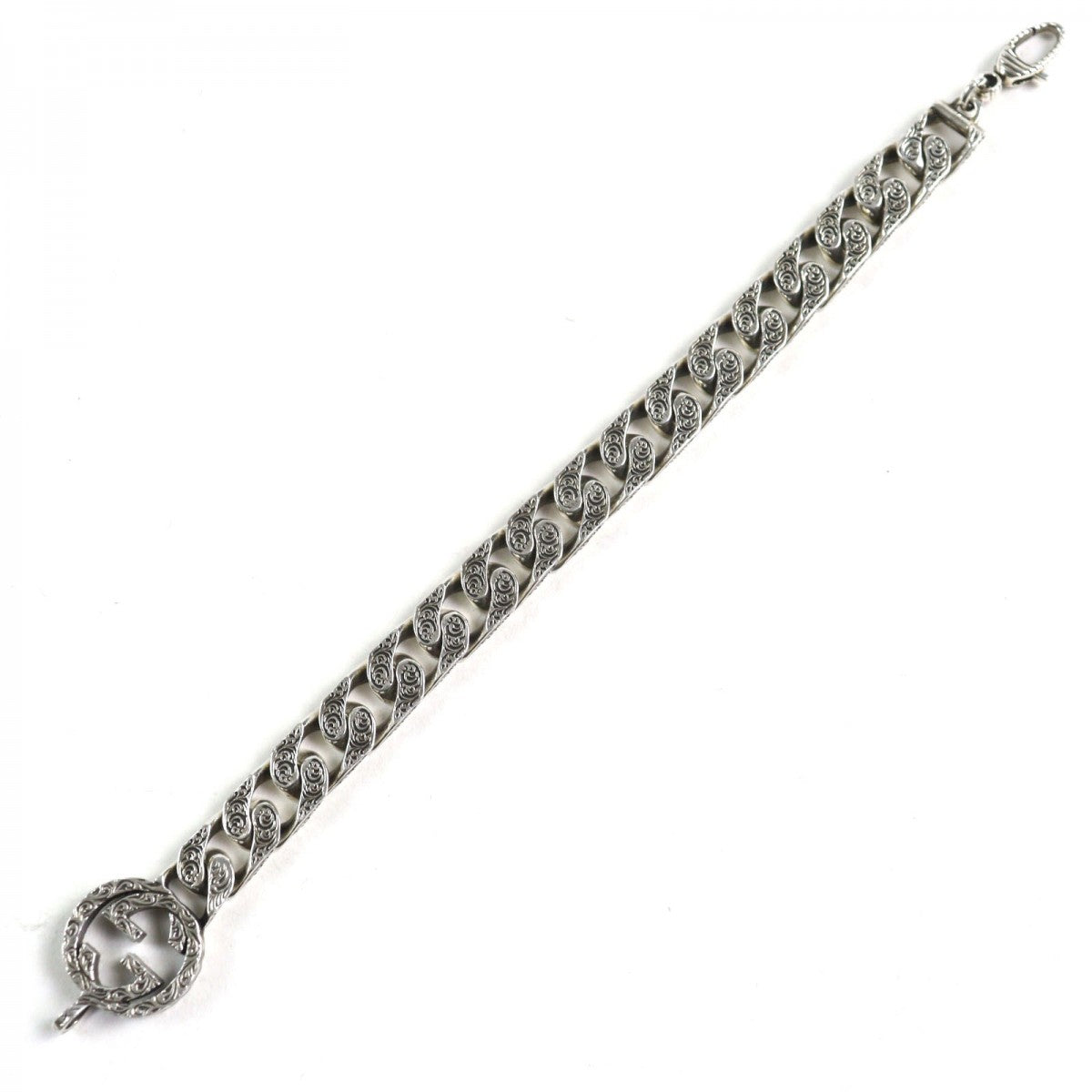 Gucci Bracelet 454285 Ag925 Silver Interlocking G Silver Chain Bracelet 17