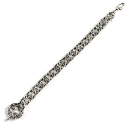 Gucci Bracelet 454285 Ag925 Silver Interlocking G Silver Chain Bracelet 17