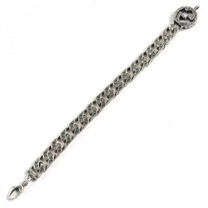 Gucci Bracelet 454285 Ag925 Silver Interlocking G Silver Chain Bracelet 17