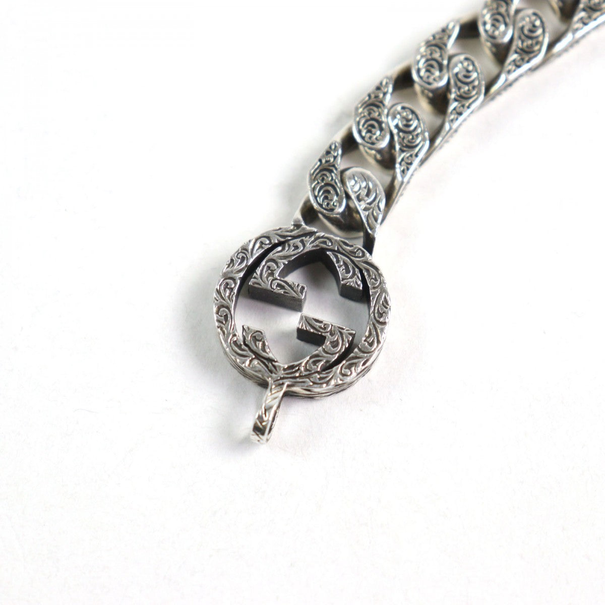 Gucci Bracelet 454285 Ag925 Silver Interlocking G Silver Chain Bracelet 17