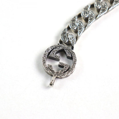 Gucci Bracelet 454285 Ag925 Silver Interlocking G Silver Chain Bracelet 17