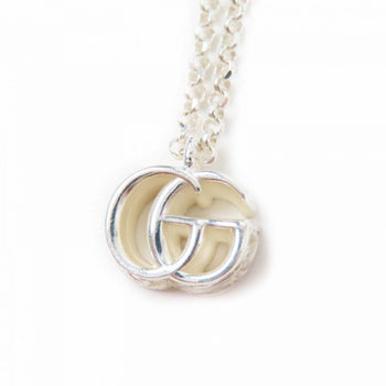 Gucci Necklace 770724 Ag925 Silver Arabesque Double G Necklace