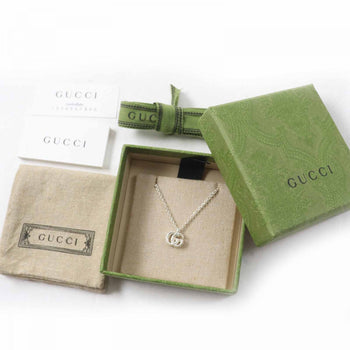 Gucci Necklace 770724 Ag925 Silver Arabesque Double G Necklace