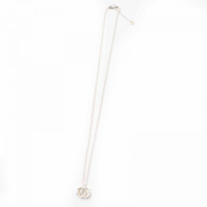 Gucci Necklace 770724 Ag925 Silver Arabesque Double G Necklace
