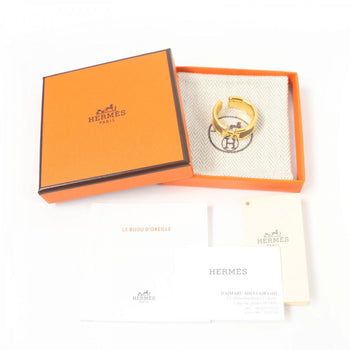 Hermes Earring Gold Plated Gold Olympe Ear Cuff Gm