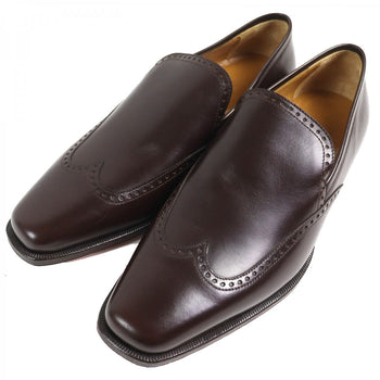 Hermes Loafers Leather Dark Brown 40.5