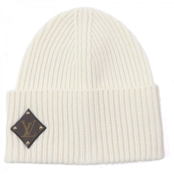Louis Vuitton Knit Cap M76707 Wool Ivory Bonnet Lv Beanie