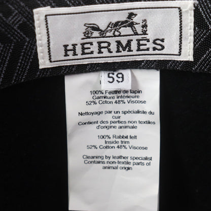Hermes Hat Wool Black Dalton