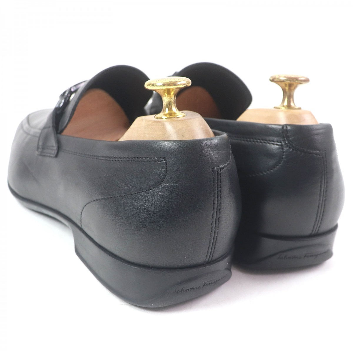 Salvatore Ferragamo Loafers Leather Black 7.5