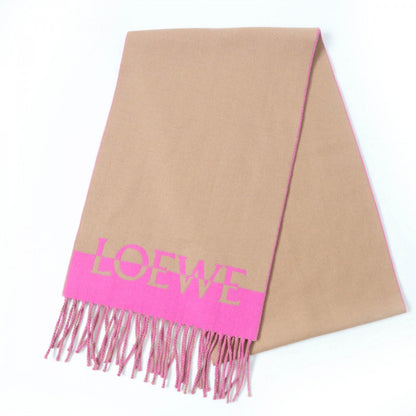 Loewe Scarf Wool Brown Pink