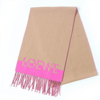 Loewe Scarf Wool Brown Pink