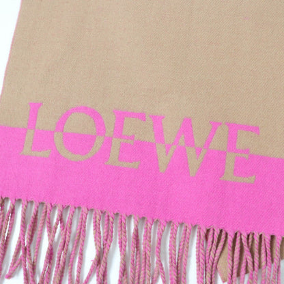 Loewe Scarf Wool Brown Pink