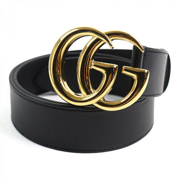 Gucci Belt 406831 Leather Black Gg Marmont