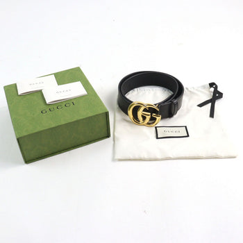 Gucci Belt 406831 Leather Black Gg Marmont