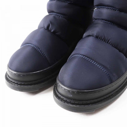 Chanel Boots G33075 Nylon, Padding, Mouton Navy Snow Boots Coco Mark Women 36 1/2