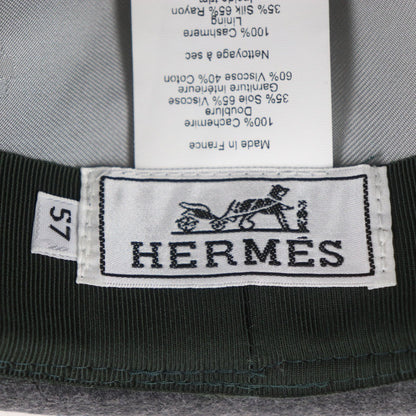 Hermes Hat Cashmere Gray Crude Cell 57