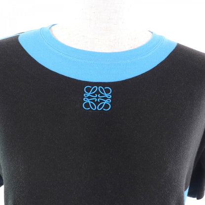 Loewe Short Sleeve T-Shirt S359Y22X45 Cotton Black Light Blue M