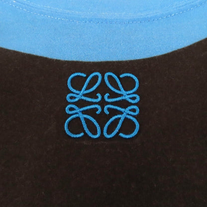 Loewe Short Sleeve T-Shirt S359Y22X45 Cotton Black Light Blue M